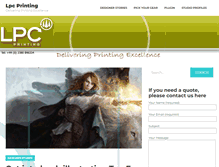 Tablet Screenshot of lpcprinting.com